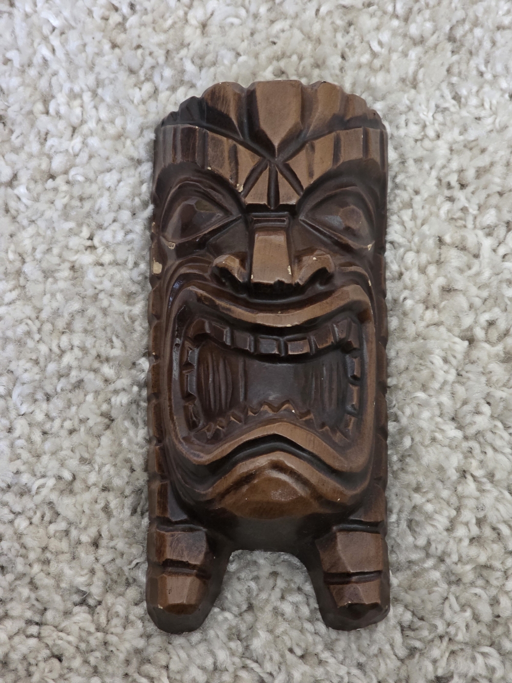 Molded Plaster  Tiki Statue - Brown